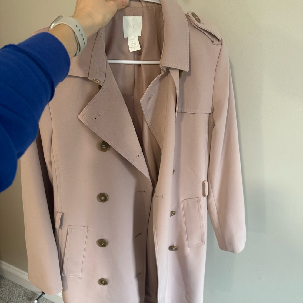 H&M Blush Trench Coat